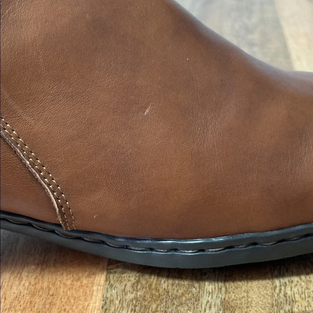 Reiker Brown Leather Lined Zipper Ankle Boots Size 41